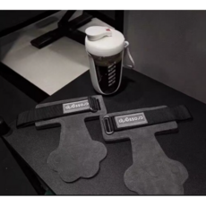 귀여운 여성용 이중 소가죽 헬스 스트랩, 그레이