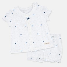 오가닉붐 여아용 베이비웨일썸머 반소 내의