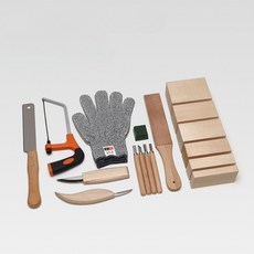 내추럴 목공 DIY 원목 조각도구 세트 공예재료 목공공구, 1개, 초보자용 목조 재료 패키지