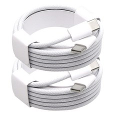 아이폰 C타입 고속 충전 케이블 호환, 2개, 60W C to C, 2m