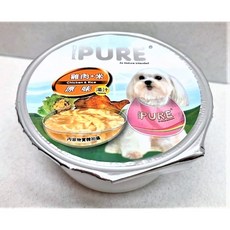 PURE 巧鮮杯 狗狗罐頭 犬餐盒 (原味)雞肉+米 80g, 1個, (原味)雞肉+米  80g