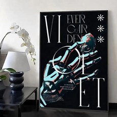 애니메이션 토쿄 구울 그림 서예 면 캔버스 포스터 거실용 벽 예술 현대 커피숍 장식, 30X40cmFrameless, 09 Black12
