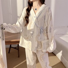 跨境大碼春夏月子服雲朵棉紗布親膚吸汗孕婦睡衣哺乳衣產後家居服