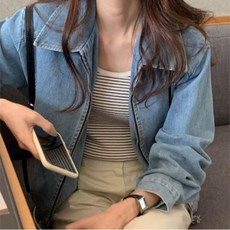 집업 스타일 셔츠 청 자켓 간절기 아우터 캐주얼