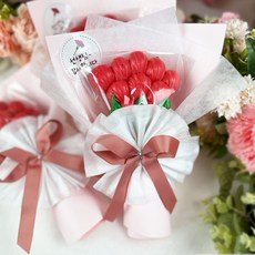 1송이 카네이션머랭 꽃다발, 1개, 8g