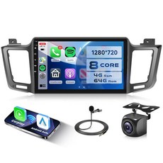리무디 8코어 4G+64G 안드로이드 카 스테레오 라디오 (토요타 RAV4 2013-2019년식 전용) 원본 차량용 스크린 무선 카플레이 오토 10.1인치 스크린 GPS Wi, 리무디 8코어 4G+64G 안드로이드 카 스테레오 라디