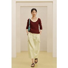 [국내발송] ZARA 여성 CTTN SKRT 16 - 라임 8103/234/520 499443