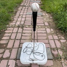 야구 배팅 연습대 접이식 삼각대 셀프 타격 훈련 소프트볼 스탠드 높낮이조절, 사각 타격 시트 + 소프트 볼(로프 포함), 1개