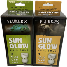 FLUKER'S SUN GLOW UVB 10.0 紫外線燈泡 26W, 1個, Fluker's UVB5.0 26W