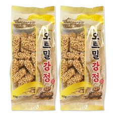 넛두리 오트밀강정 귀리 건강간식 바삭한 부모님 건강간식, 2개, 70g