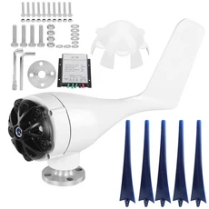 100W 풍력 발전기 터빈 5개 블레이드 고효율 보트용 전원 공급 장치 이동식 주택용 키트, 01 파란색, 01 48V용