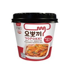 요뽀끼 매콤달콤 떡볶이 컵, 140g, 4개