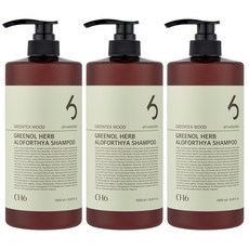CH6 그리놀 허브 알로포시아 탈모샴푸 그린티우드향, 1L, 3개