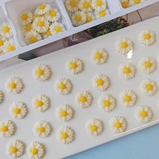 미니 화이트 데이지 플라워 국화 초콜릿 봄 꽃 케이크 디저트 데코 장식 120개입, 옵션 06