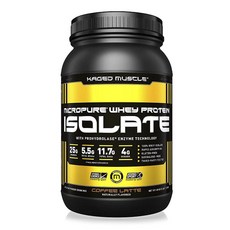 KAGED MUSCLE Micro Pure乳清蛋白分離物粉 混合飲, 1.36kg, 拿鐵咖啡, 1個