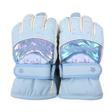 아동패딩장갑 시나모롤 캐릭터 샤이닝 어린이 방한 스키 패딩 장갑