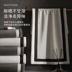 DEDON HOME 浴巾 吸水速乾毛巾, 1個, 藍色+咖色-,2025新款40*80cm【加大加厚】