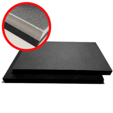 덕진스펀지 우퍼 스피커 층간소음 2중방지 방진매트 200 x 400 x 25mm 2개 [그레이 블랙], 블랙