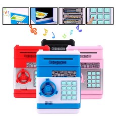 개인 금고 미니 어린이장난감 저금통 지폐 ATM DD-10855, 블랙, 1개