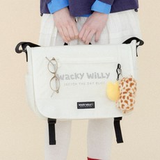 와키월리 WACKY WILLY 와키윌리 [26SS] 플라이트 V2 메신저백 아이보리 3675689 158012, F