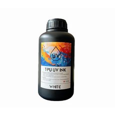 TPU UV 잉크 1000ml 화이트 잉크 3D 라벨 로고 텍스타일 패브릭 UV 플랫베드 프린터 및 TPU 필름에 UV DTF 프린터 인쇄용 (1000ml 화이트 잉크)