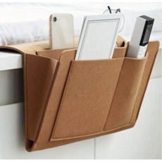 리빙필로 침대쇼파 사이드 수납포켓, 브라운