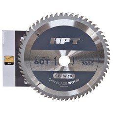 HPT 목재용 원형톱날 210mm MS142 각도절단기 전용, 1개