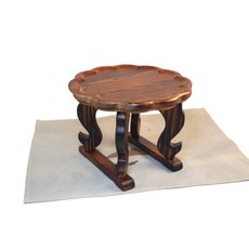 소나무 해바라기 모양 찻상 (지름 19.5cm) / 다기상 소반 잔받침 호족반 다도구 다도용품 다도교육 인테리어소품 장식품, 1개, 밤색