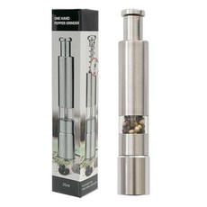트래블앤쿡 원핸드 푸쉬 후추그라인더 소금통 깨갈이, 1개, 25ml