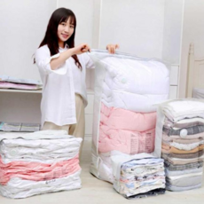 깔끔한 겨울옷 정리 대형 압축팩 이불 보관팩 옷압축 의류 지퍼백 파우치 4종, 소형