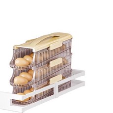 雞蛋收納盒 冰箱側門雙層雞蛋架 自動補位保鮮盒 - 熱銷爆款, 1個, 双排一层（16枚装）