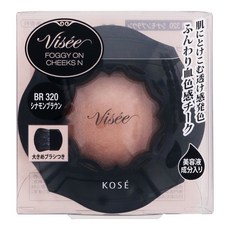 KOSE 비세 포기 온 치크스 N 브러시 포함, 1개, BR320시나몬브라운