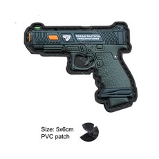 臺灣發貨- 新品魔術貼補丁Q版武器貼章魔術貼膠章橡膠徽章 3D PVC 滴塑工藝超多細節徽章士氣包貼, PVC patch  29