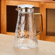 음료 디스펜서 냉음료 셀프 내열유리 뷔페용 음료수 저그, 글레이셔 1800ml 실버