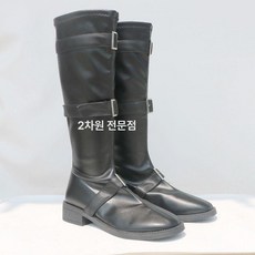 남자 롱부츠 구두 신발 코스튬 제품 방랑자 슈즈 캐릭터신발 방랑자의상 제작 코스프레용, 8.44: 블랙