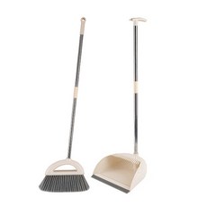 루마 싹싹 빗자루 쓰레받이 세트, 핑크아이보리, 1개