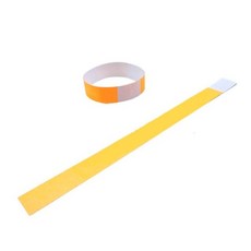 입장팔찌 10개 이벤트용 축제용 응원띠 종이팔찌 형광오렌지