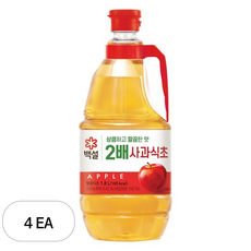 백설 2배 사과식초, 1.8L, 4개