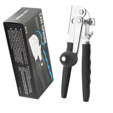 HwaDon 프리미엄 마그네틱 통조림 캔 따개 오프너, 1개, 블랙