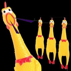 고양이 소리나는 닭 대형 미친 장난감 엽기 삑삑이 강아지