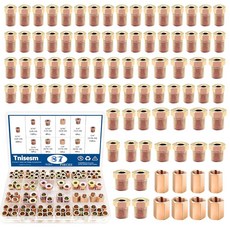 Tnisesm 87피스 0.9cm(3/16인치) 및 0.6cm(1/4인치) 브레이크 라인 피팅 모음 키트 0.9cm(3/8인치)-24스레드 너트 유니온 1.1cm(7/16인, Tnisesm 87피스 0.9cm(3/16인치) 및 0