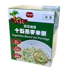 【小森】十穀燕麥米粥 蔬菜總匯口味，多種穀物，營養豐富，免煮即食，健康美味，方便快捷, 6個, 小森十穀燕麥米粥/蔬菜總匯口味, 30g