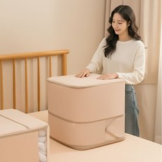 치즈뮤 보이는 이불 정리 압축팩, 1개, 아이보리