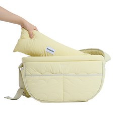 몰도모 강아지 산책 앞가방 애견 이동 마카롱슬링백, 1개, 레몬