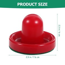 쿠쿠스토어 8개입 7mm 에어 하키 패들 교체 빨간색 인체공학적 디자인 실내 테이블 푸셔 슬라이더 세트