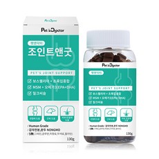 펫앤닥터 조인트앤굿 강아지 관절 영양제 130g 슬개골 애견 반려견, 1개