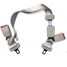 자동차 뒷좌석 안전벨트 고정 중간 블랙 버클 클립 연결, 베이지옐로우, 1개