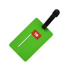 피클볼 백 태그 - 패들 모양 유연한 방수 실리콘 수하물 태그 가방 식별용 안전 스트랩 플레이어 및 애호가를 위한 훌륭한 선물 452550, 19번째 구멍 452550