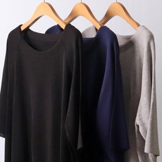 언발 트임 반팔 니트티 304I582S 빅사이즈 여성 504