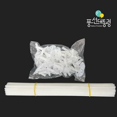 인쇄풍선스틱 50개 풍선대 행사풍선 컵스틱, 단일옵션